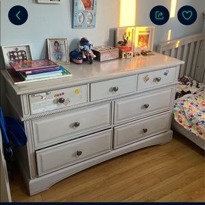 Baby crib and dresser